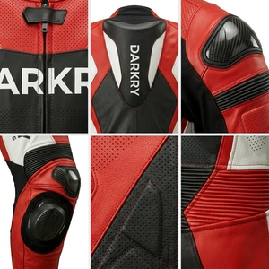 Combinaison de course moto personnalisée en cuir perforé, équipement de pilotage pour la piste, fabricant OEM, vêtements de protection pour motards - Product Image 6