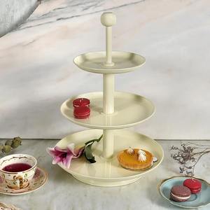 Soporte de Pastel Metálico de 3 Niveles Premium, Elegante Exhibidor de Postres para Bodas, Fiestas, Cumpleaños, Soporte Transparente y Resistente para Postres - Product Image 3