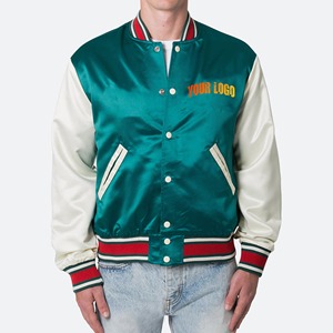 Blouson Bomber Varsity en Laine Lourde Personnalisé avec Manches en Cuir, Grande Taille, pour Hommes, Vente en Gros - Product Image 1