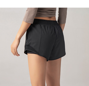 Shorts de sport pour femmes, personnalisés, de haute qualité, pour le yoga, la gym, la course à pied, à taille haute, amples, avec poche zippée - Product Image 6