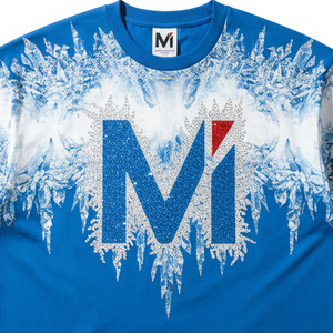 T-shirt Homme Oversize en Coton Lourd de Haute Qualité avec Strass, Imprimé Personnalisé, Style Streetwear Hip Hop Y2K, Motif Graphique - Product Image 2