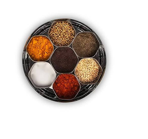 Stainless Steel Spice <b>Box</b> Customized Size Modern Design Hexagonal Compartment <b>Herb</b> & Spice <b>Box</b> - Product Image 1