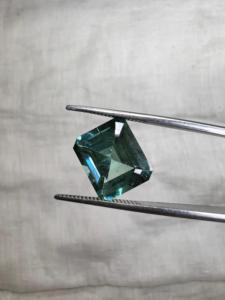 Earth Mined 6.19ct Deep Teal Blue Green Tourmaline 11.5*9.9*7mm For Statement Rings - Product Image 1