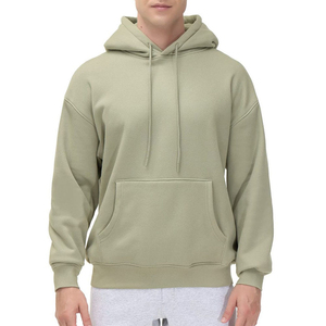 Sweat-shirt à capuche en molleton uni pour homme, coupe classique, pull décontracté avec poche avant, idéal pour l'automne - Product Image 1