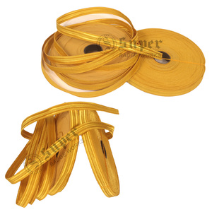 Cordón de encaje tradicional de alta calidad hecho a mano con hilo dorado y mylar para uniformes de oficiales ceremoniales - Product Image 3