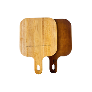 Planche à découper en bois avec poignée |   Planche à découper de cuisine en bois d'acacia naturel - Product Image 6