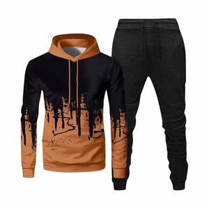 Ensemble de survêtement 2 pièces personnalisé par sublimation pour homme : sweat à capuche et pantalon de jogging motif forêt - Product Image 6