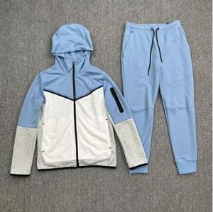 Luxury Men's Tech Fleece Tracksuit <b>Zip</b> Hoodie Jogger Set Performance Sportswear OEM Private Label Streetwear Wholesale Apparel - Product Image 1