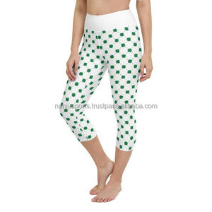 Nuevos pantalones de Yoga transpirables de cintura alta para mujer, mallas deportivas estampadas ajustadas de cintura media, ropa activa de entrenamiento para gimnasio de punto - Product Image 6