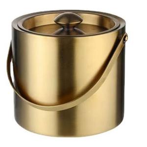 Accessoires de bar au design moderne, seau à champagne en acier inoxydable, seau à glace pour vin et champagne, poli brillant, pour les fêtes - Product Image 1