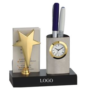 Elegant Metal Star Pen Stand Chic Professional Office Desk Organizer Stylish Stationery Holder For Workspace Efficiency - Product Image 1