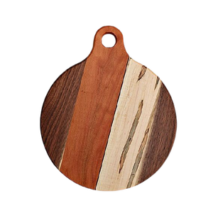 Plato Redondo de Madera para Servir, Estilo Rústico, Hecho a Mano, Pulido, Diseño Minimalista, Vajilla de Madera Sólida para Servir Comida - Product Image 6