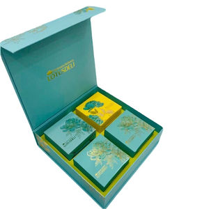 Boîte Cadeau Luxe pour Gâteaux de Lune, Personnalisable avec Logo, Dorure à Chaud, Matériaux Recyclés de Haute Qualité, Boîtes Rigides en Carton Ondulé, Photo - Product Image 1