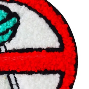 Irregular Lightweight Nonwoven Felt <b>Lace</b> Embroidered Patch with Chenille Eye Design Iron-On Handmade Fabric <b>Applique</b> for Gifts - Product Image 2