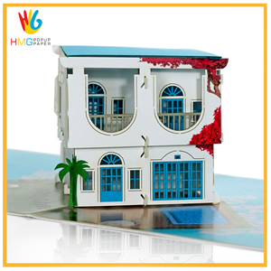 Carte de vœux 3D personnalisée Pop up avec modèle de bateau fait à la main un cadeau spécial et unique pour les entreprises à offrir aux clients - Product Image 6