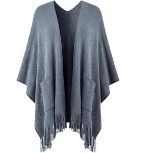 Chales para Mujer, Poncho Ligero y Acogedor con Bolsillos, Cálido para Viajes de Otoño e Invierno - Product Image 2