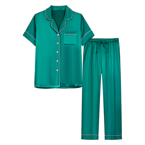 Ensemble de vêtements de nuit en coton pour femmes, pyjamas de qualité supérieure, toucher doux, vêtements de nuit, coupe régulière, vêtements de maison, taille élastique, grande taille - Product Image 4