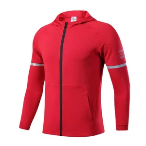 Veste polaire à capuche pour homme, couleur violette, fermeture éclair intégrale, manches longues, respirante, style sportif, polyester, vêtement d'automne avec poches - Product Image 5