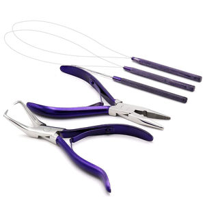 Kit de pinces à extensions de cheveux professionnelles, légères, couleur unie, en acier inoxydable de qualité chirurgicale, prix de gros avantageux - Product Image 5