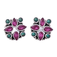 Boucles d'oreilles clous en argent sterling 925 plaqué or 18 carats avec zircon cubique rond, bijoux élégants pour femmes et filles, par IndianMores