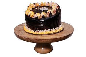 Support à gâteau rond en bois fait main, plateau de présentation de desserts pour mariage, anniversaire, centre de table - Product Image 1
