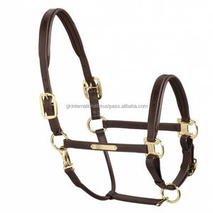 Cabestro para Caballo de Cuero Acolchado Cómodo y Duradero con Placa de Nombre de Latón Personalizada y Herrajes de Latón Ajustables Resistentes - Product Image 6