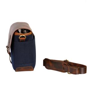 Sac à bandoulière pour appareil photo en cuir et toile EVA avec fermeture éclair, étui de voyage pour appareil photo reflex numérique, résistant à l'eau et aux chocs LCCB-0010 - Product Image 5