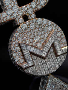 Pendentifs vintage IGI/GIA en diamant cultivé en laboratoire 10k, taille brillant rond et taille émeraude, unisexe, pour bijoux de style hip-hop et rap - Product Image 2