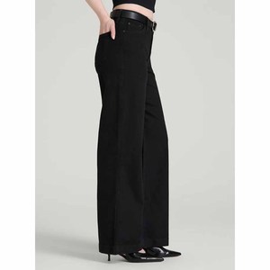 Pantalon évasé élégant pour femme, taille haute, fermeture éclair, séchage rapide, respirant, écologique, en Spandex/Polyester, coupe confortable - Product Image 2