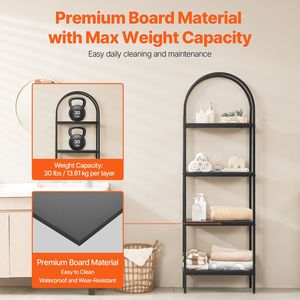 Libreria a 4 Ripiani in Metallo, Design Industriale Vintage Rustico, Scaffali Aperti, Libreria e Scaffale Portaoggetti Autoportante - Product Image 2