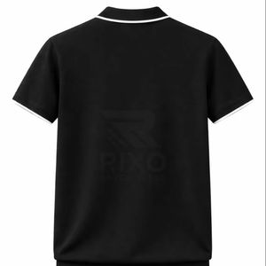 Chemise Homme 100% Coton Toile Respirante Unie avec Logo Personnalisé Manches Courtes Décontractée Business Golf Boutonnée Unie - Product Image 3