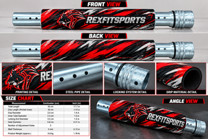 REXFIT SPORTS - Banda de Seguridad Ajustable para Barril de Paintball, Personalizada, Venta al Por Mayor de Accesorios Deportivos OEM - Product Image 5