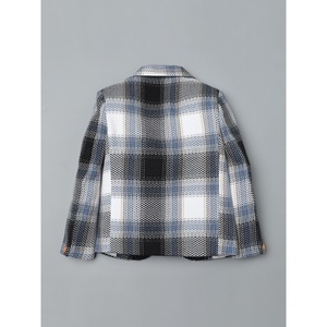 เสื้อเบลเซอร์ลายสก๊อตสีน้ำเงินและสีดำสำหรับเด็กผู้ชาย - Product Image 2