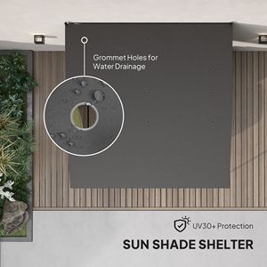 Pergola Gazebo da Giardino 3x3m con Telaio in Metallo Grigio per Ville e Cortili - Product Image 6