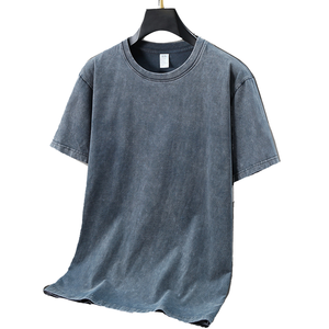 T-shirt unisexe vintage en coton 100% 260 g/m² pour usage quotidien, délavé à la pierre, à manches courtes et col rond, pour hommes et femmes - Product Image 3