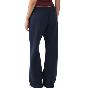 Pantalones Deportivos de Pierna Ancha para Mujer, Cintura Alta, Corte Holgado, Algodón, Pantalones Casuales para Descansar, Logotipo Personalizado OEM, Venta al Por Mayor - Product Image 2