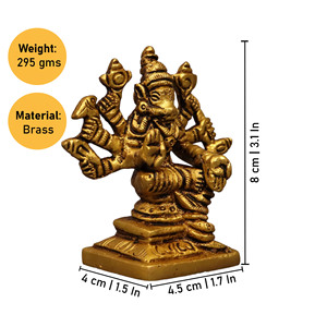 Figura de Amán de Varahi en Latón Chapado en Oro, Estatua Religiosa Pulida, Adorno Decorativo para el Hogar - Product Image 2