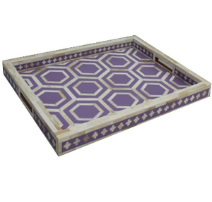 Bandeja con Incrustaciones de Hueso de Excelente Calidad, Mejor Precio, Color Verde, Cuadrada, Decoración para el Hogar y la Cocina, Modelo de la India de la Mejor Calidad - Product Image 2