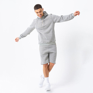 Conjunto Deportivo Casual de Verano para Hombre, Corte Ajustado, Felpa Francesa, con Logotipo Impreso, Sudadera con Capucha y Pantalones Cortos, Talla Grande, 2026 - Product Image 4