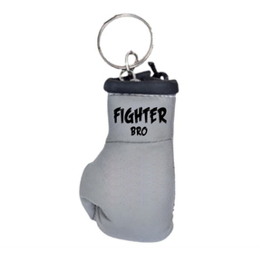 Llavero de Mini Guante de Boxeo de Cuero PU Gris, Diseño de Luchador, Duradero, para Todas las Estaciones - Product Image 1