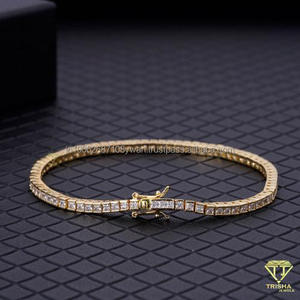 Bracelet de luxe en or et diamant unisexe Bracelet de tennis élégant de haute qualité - Product Image 3