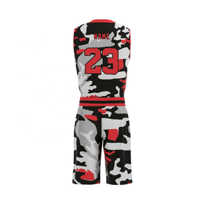 Meilleur nouveau design, maillot de basket-ball réversible pour adultes, imprimé camouflage, 100% polyester, personnalisé, respirant, taille plus, uniforme d'équipe - Product Image 6