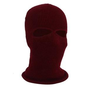 Masque d'extérieur unisexe pour adultes, 56-58 cm, balaclava en tricot bleu foncé à carreaux avec broderie 3D - Product Image 2