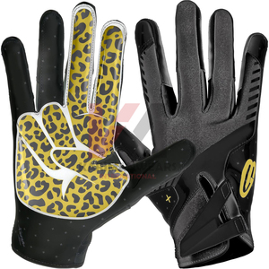 Gants de football américain de qualité professionnelle, haute adhérence, respirants, durables, confortables et ajustés - Product Image 1