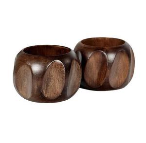 Anneau de serviette en bois de manguier écologique, design moderne et minimaliste, durable, pour la décoration intérieure de table, accessoire de salon - Product Image 6