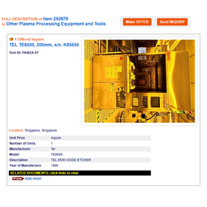 TEL TE8500PE Dielectric - อุปกรณ์และอะไหล่เซมิคอนดักเตอร์ระดับโลกที่เชื่อถือได้ - Product Image 2