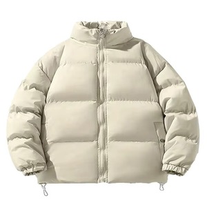 Hot Sale <b>Men's</b> Zip-Up Puffer <b>Jacket</b> Colorful Sportswear for Spring and Autumn Collarless Hoodie - Product Image 1