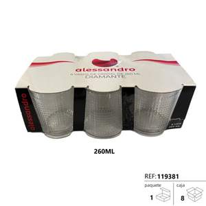 Verre à eau en cristal de diamant 260 ml, verrerie haut de gamme - Product Image 1