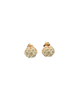 Premium Quality Diamond Alternative Elegant Statement Earrings Moissanite Diamond Cluster <b>Stud</b> Earrings 925 Sterling <b>Silver</b> - Product Image 3