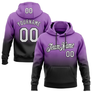 Sweat-shirt à capuche de sport tendance, nouveau design, personnalisé, dégradé violet moyen, blanc-noir, vente en gros directe pour l'industrie - Product Image 1